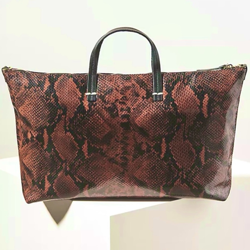 Clare V Brown Snake Attache Hard to Find